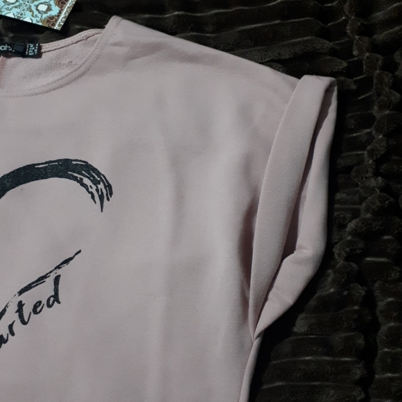 Boohoo batwing broken hearted top - Picture 3 of 7